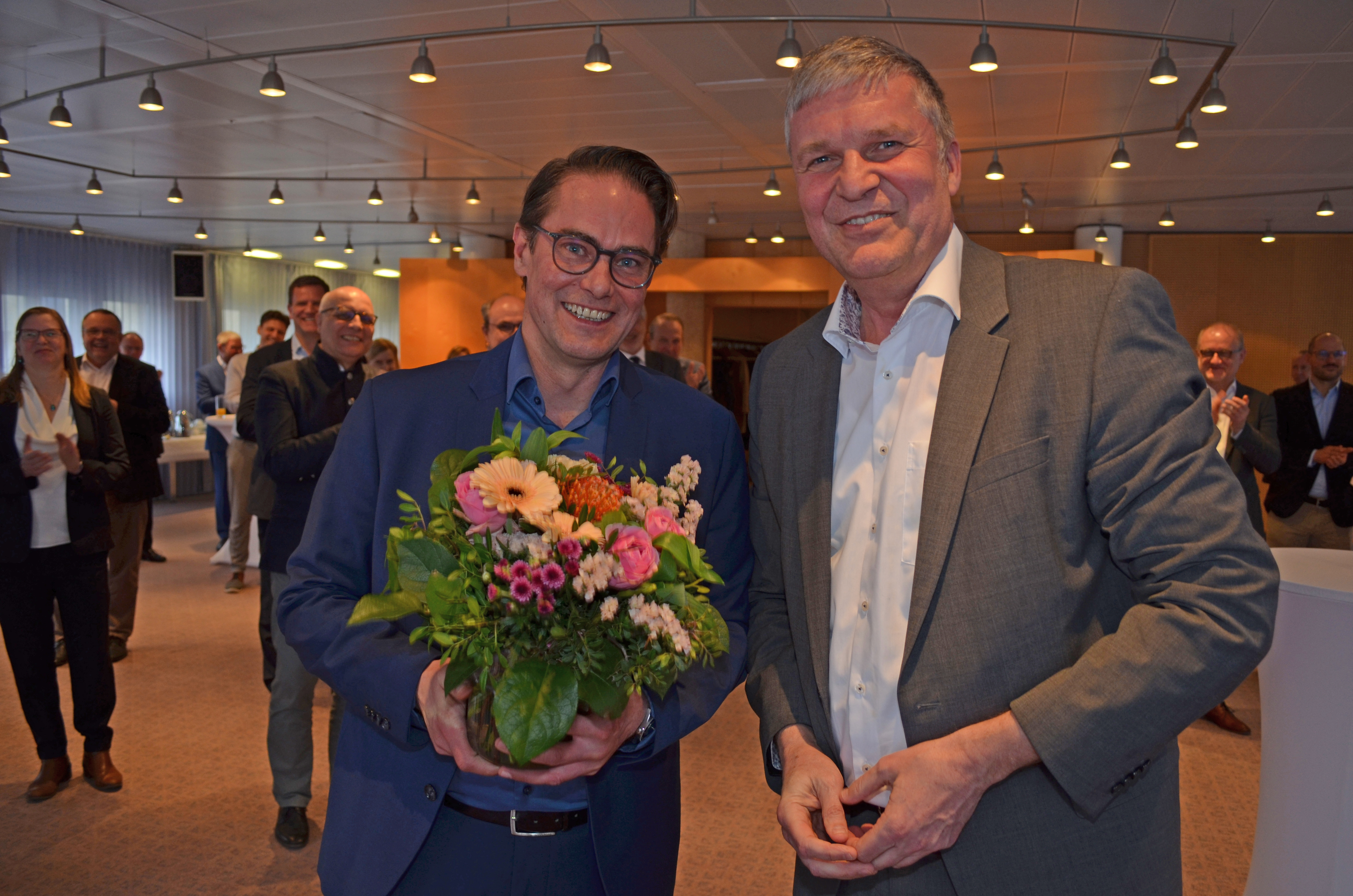 Daniel Kostetzko bei der Inauguration als Leiter der Geschäftsstelle Potsdam und Nachfolger von Elmar Stollenwerk